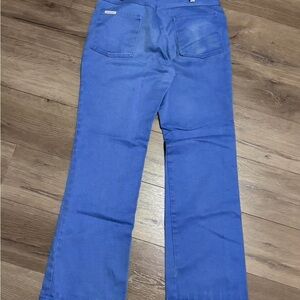 VINTAGE 70s 80s DICKIES paint splattered boot cut blue workwear pants W32 L31
